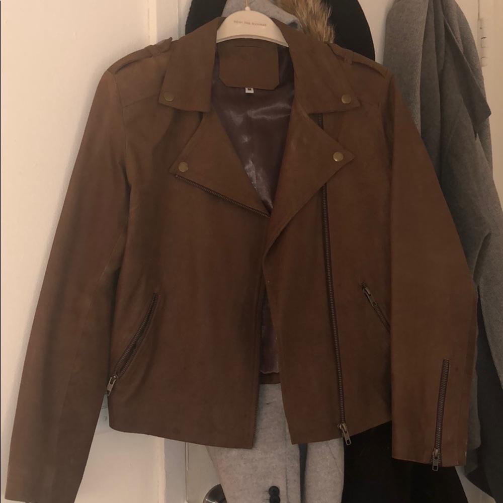 Custom made Argentinian brown leather jacket